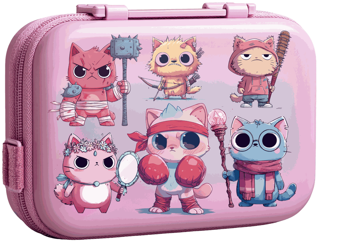 The Core Six on a classic Hitty Kitty lunchbox